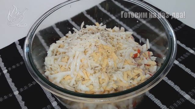 Салат за 5 минут из 3 Ингредиентов! Быстрый САЛАТ с крабовыми палочками и кукурузой. Очень ВКУСНО! смотреть онлайн