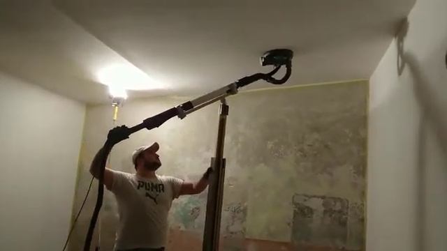 Шлифовка потолка Planex с стойкой