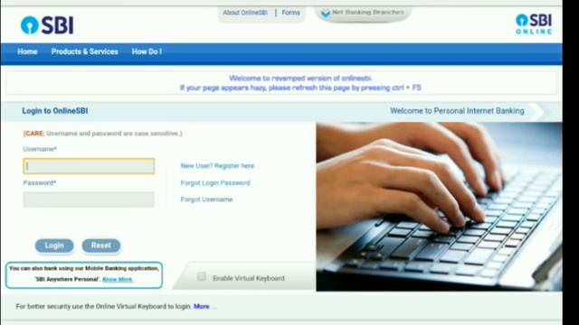 SBI State Bank of India online internet banking login user password forgot ? смотреть онлайн
