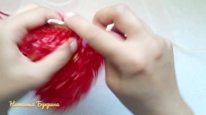 Мочалка "Клубничка" крючком!!! Подробный МК.