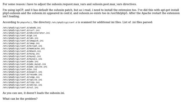 DevOps & SysAdmins: PHP Suhosin extension is not loading смотреть онлайн