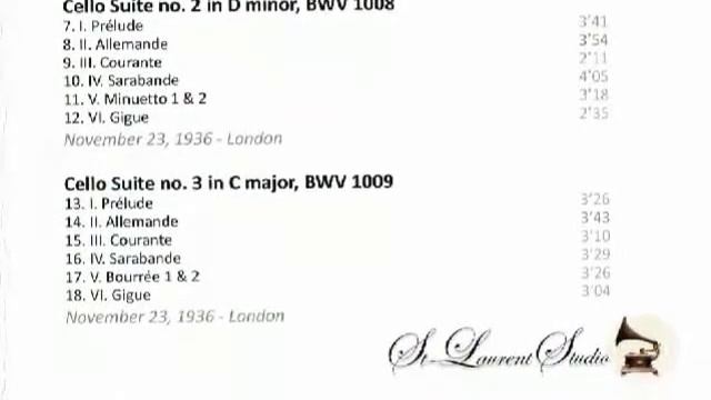 Classical CDs| Yves St Laurent|YSL 78-030 Pablo Casals Bach's Prelude from Cello смотреть онлайн