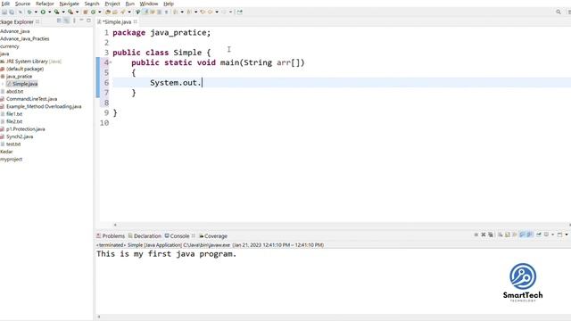 First Java Program | Java Hello World Program | Java Practice смотреть онлайн