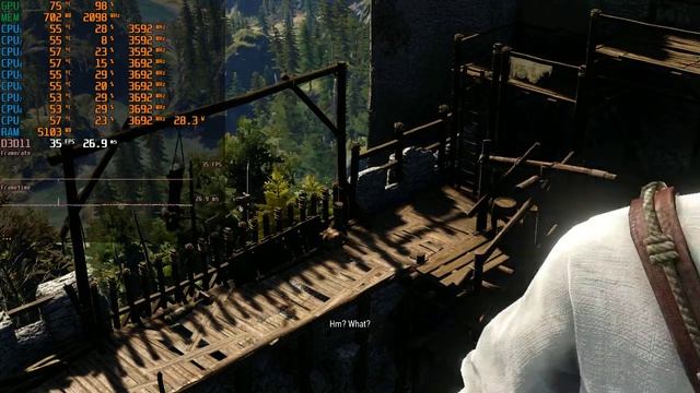 Тест GTX550Ti 1Gb и I7 2600 (E3 1270) в The Witcher 3 Wild Hunt