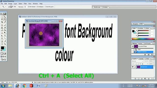 How to Put Image In Text On Photoshop 7 0 in telugu смотреть онлайн