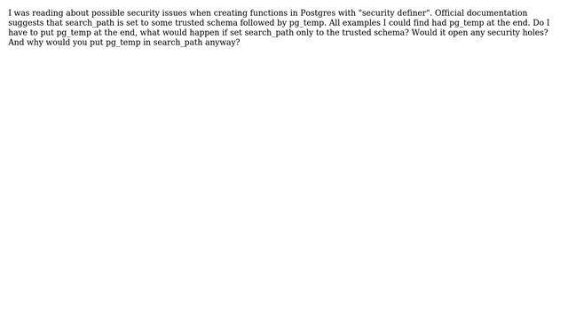 Databases: Postgres security for functions with "security definer" смотреть онлайн