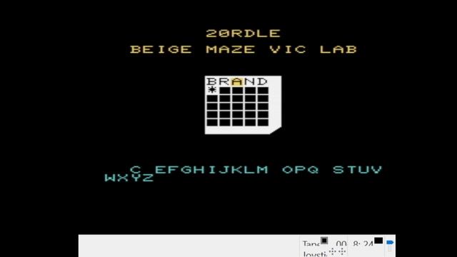 Wordle Clone for VIC-20 found on GitHub (you'll need expanded memory) смотреть онлайн