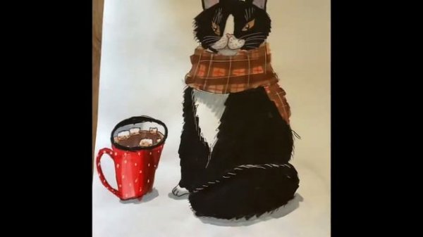 Рисунки маркерами. Volha School.