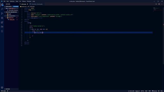 Mostrar números del 1 al 100 en una tabla con php y html | VScode смотреть онлайн