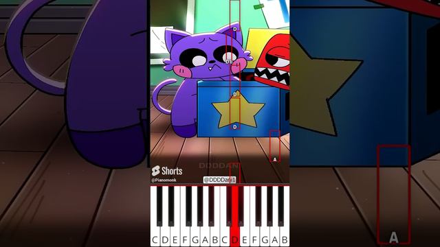 Catnap Playing With Red Dot | Miss Delight (@DDDDani1) - Octave Piano Tutorial смотреть онлайн