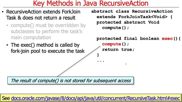 The Java Fork-Join Pool: Key Methods in RecursiveAction and RecursiveTask смотреть онлайн