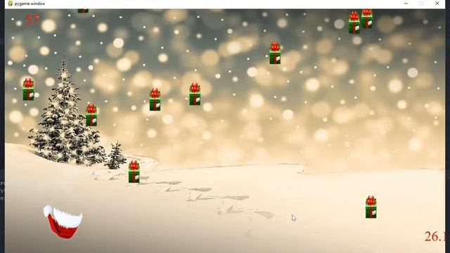 Новогодняя игра “Собери подарки” (Python) смотреть онлайн