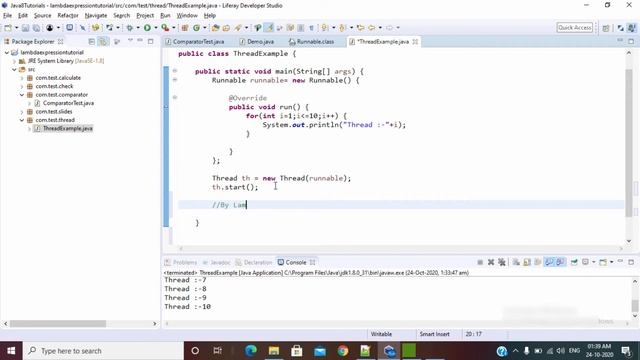Java 8 Tutorial 06 :- Creating Thread using Lambda in java 8 | Multithreading using Lambda in Java смотреть онлайн