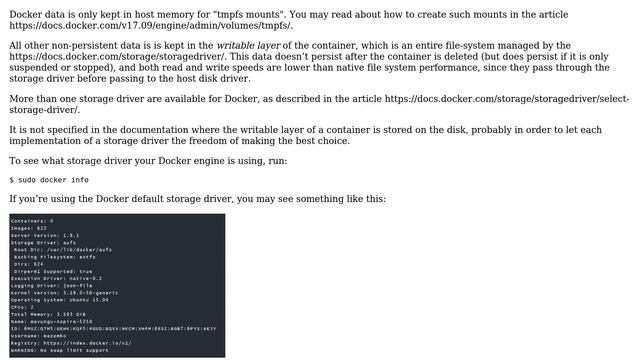 Where do Docker containers and Kubernetes pods write to disk in absence of a volume? смотреть онлайн