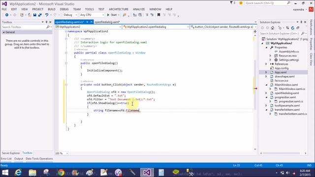 Use of OpenFileDialog in WPF also read the TextFile смотреть онлайн