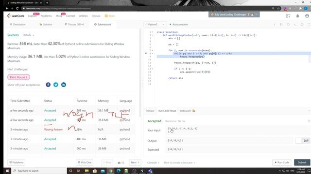 LeetCode 239. Sliding Window Maximum смотреть онлайн