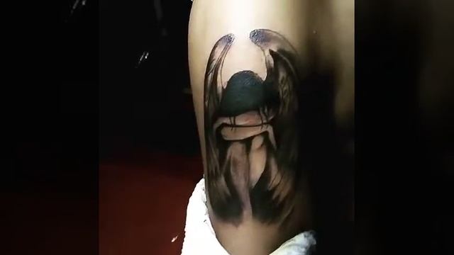 Tattoo black and gray girl angel смотреть онлайн