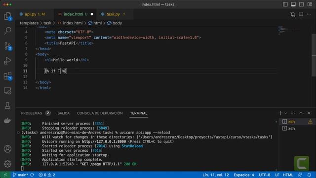 ⚡ FastAPI y Jinja Condicionales | 3 смотреть онлайн