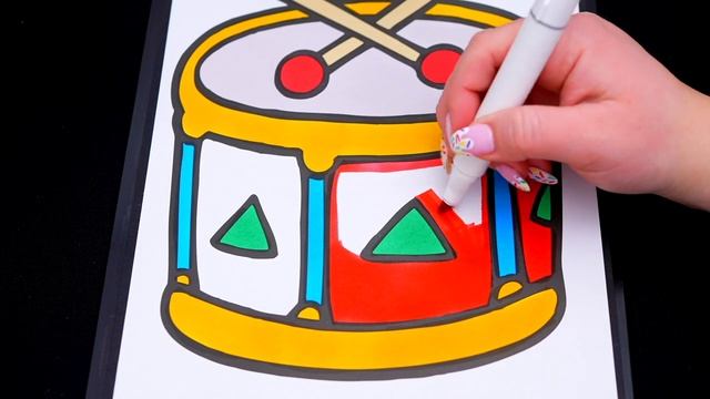 Color a Drum Along With Me | COLOR ALONG WITH KIMMI смотреть онлайн