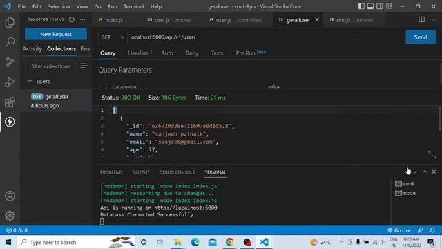 MERN Stack CRUD Application Project For Beginner In Odia 2022 | Part-11 | Test Fetch User REST API# смотреть онлайн