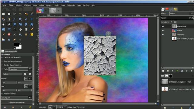 GIMP: Tuto 46 ( Effet texture ) смотреть онлайн