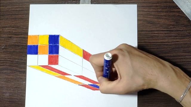 НЕРЕАЛЬНЫЕ ИЛЛЮЗИИ НА БУМАГЕ. Кубик Рубика. Как нарисовать. смотреть онлайн