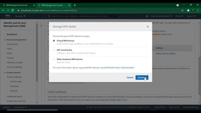 AWS IAM - Enabling a virtual multi-factor authentication (MFA) device смотреть онлайн