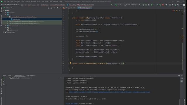 SSL / TLS Server Certificate Validation for Android смотреть онлайн