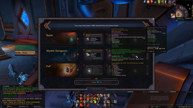 Shett - Great Vault Opening (Week 8) 213 Fury Warrior - Shadowlands WoW 9.0.2 смотреть онлайн