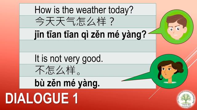 Learning Chinese Series | Beginner Chinese Conversations 1 (Weather)