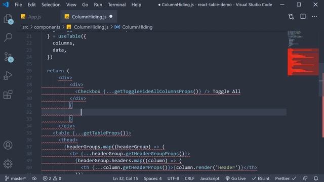 React Table Tutorial - 16 - Column Hiding смотреть онлайн