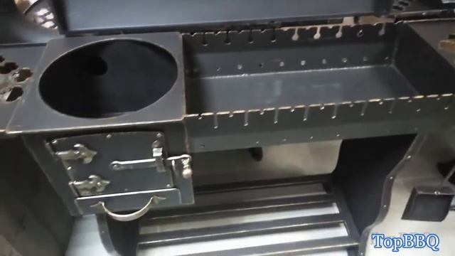 Мангал «Античный 3» с печкой под казан и крышкой барбекю смотреть онлайн