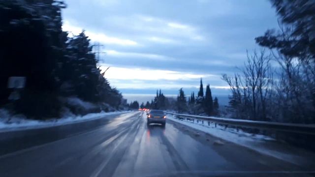 Снег в Ялте 06.01.2019-Редкое явление смотреть онлайн