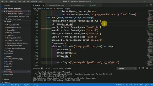 'form' object has no attribute 'cleaned_data' Solved in Django смотреть онлайн