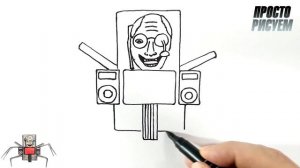 Как нарисовать ТВ Скибиди Туалет Ученый