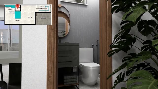 TERRENO 6x 22 - SOBRADO PEQUENO COM TRÊS QUARTOS E PISCINA