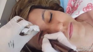 Теневая растушевка бровей процесс от и до. Мастер Потякина Екатерина