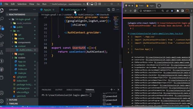 Inicio de sesión con Google (firebase) desde ⚛️REACT con protección de rutas смотреть онлайн