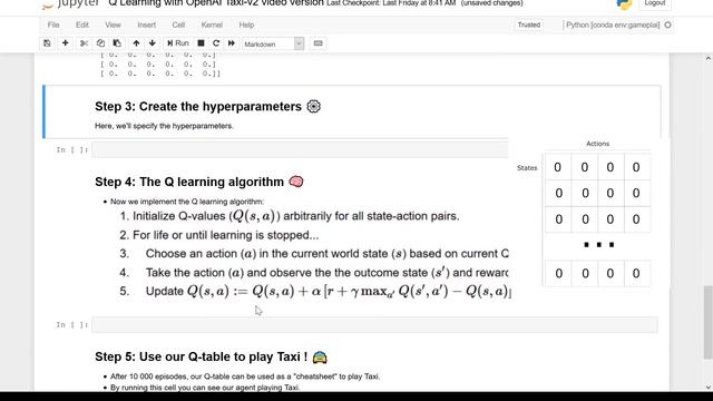 Q-learning with numpy and OpenAI Taxi-v2 ? (tutorial) смотреть онлайн