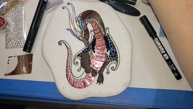 Foil, Glitter, Chrome, Moody Dragon | Rock Art смотреть онлайн