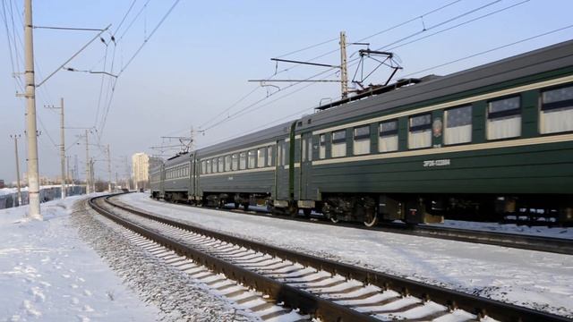 ЭР2К-980 Яхрома с поездом Москва-Савёловская - Яхрома смотреть онлайн