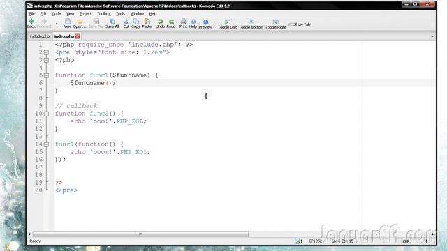 [PHP] Callback #7: Parameter callback смотреть онлайн