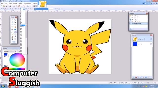 Paint.net How To Change The Colour Of Any Object Tutorial "Pikachu" #10 смотреть онлайн