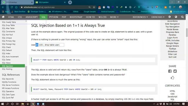 What is SQL Injection Lecture 1 (20/04/2020) смотреть онлайн