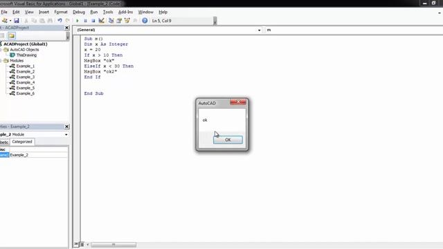 Autocad VBA programming tutorials ( lect. no 4 ) - "If Condition " Rule . смотреть онлайн