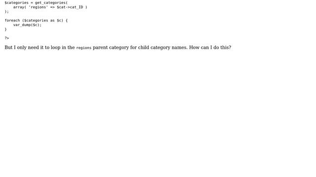 Wordpress: Loop through a specific parent category смотреть онлайн