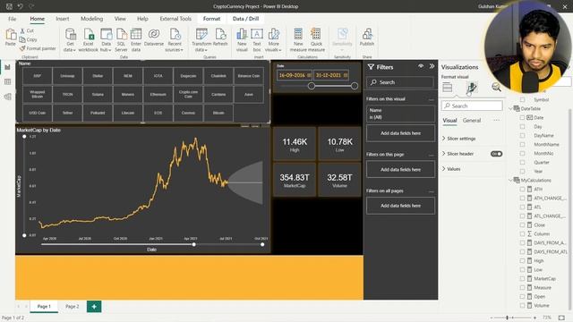 Power BI End-to-End Project: Analyzing Cryptocurrency Data [Hindi] Part 2 смотреть онлайн