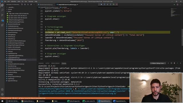 Python Kurs Fortgeschritten ?? | #25 matplotlib - Daten Visualisierung смотреть онлайн