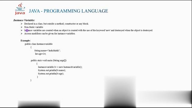 Part3: What is variable and types of variable | Java-Programming language | For beginners in Tamil. смотреть онлайн