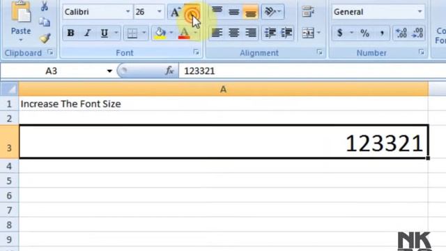 Lesson 06 Increase or Decrease Font Size Microsoft Office Excel 2007 2010 free Educational video Tr смотреть онлайн